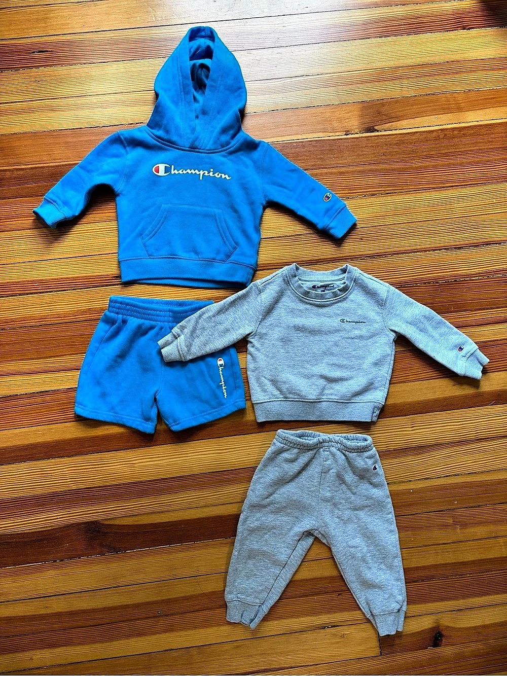 Champion Baby 12M Blue & Gray Matching Sets